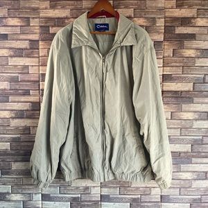 Catalina Mens Jacket  Windbreaker Light Weight Tan Bomber size XLT